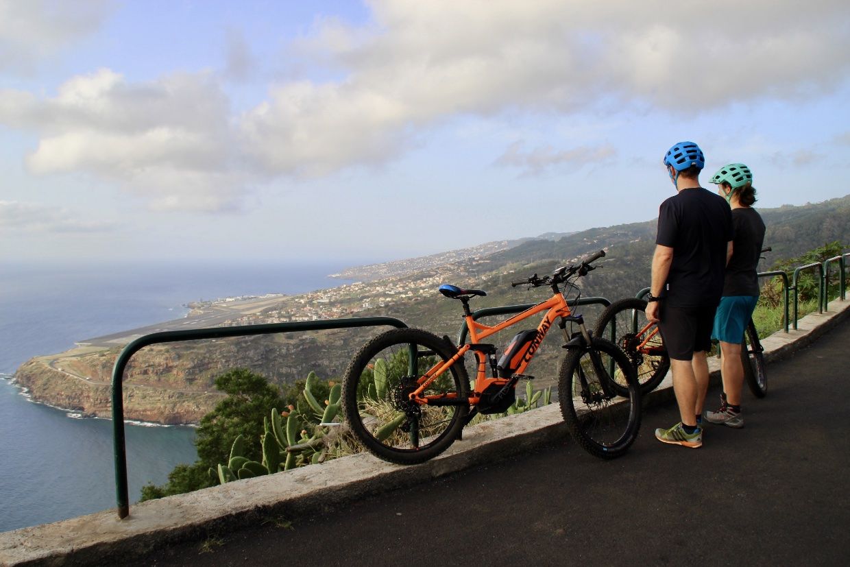 E-bikers enjoying the view